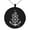 Black, variant on Stainless Steel Nautical Ship Helm & Anchor Engraved Small Medallion Circle Charm Pendant Necklace