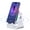 White, variant on 5-in-1 Wireless Induction Bluetooth Speaker with 360° Adjustable Phone Stand, 8 Modes RGB Ambient Light, 1500mAh Rechargeable Stereo Speaker for 4–13 Inch Phone Tablet iPad