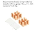 thumbnail image 5 of Uxcell Copper Heatsink 10x10x6mm with Self Adhesive for IC Chipset Cooler 5pcs, 5 of 6
