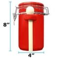 thumbnail image 2 of XL 45OZ  RED CERAMIC CANISTER, 2 of 7