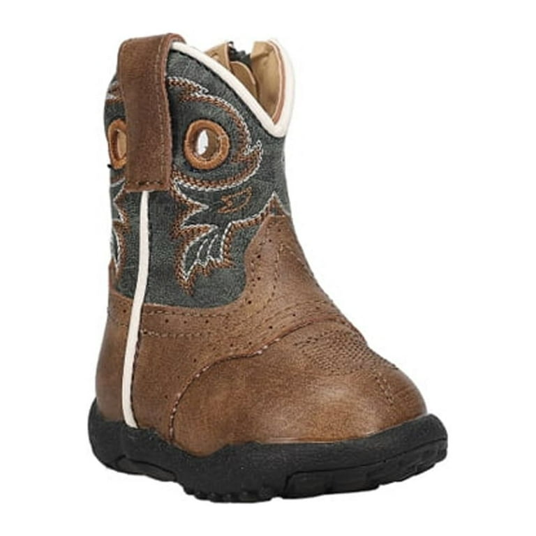 Roper Infant Boys Cowbaby Daniel Round Toe Cowboy Casual Boots Mid