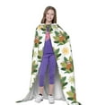 thumbnail image 4 of Honeii Sloth Sitting Tropical Leaves Print Poncho Cape, Cloak Coat, Snuggly Hooded Wearable Blanket, Hooded Cape For Teenagers,Halloween Costumes-Large, 4 of 7