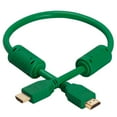 thumbnail image 2 of Cmple - Green HDMI Cable High Speed HDTV Ultra-HD (UHD) 3D, 4K @60Hz, 18Gbps 28AWG HDMI Cord Audio Return - 1.5 Feet, 2 of 7