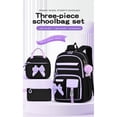 thumbnail image 4 of AHMOMEI Cute Bow 3 Pieces Backpack Set, Cute Student Bookbag Lightweight Large Capacity with Lunch Bag & Pencil Case Daily, Picnic, Travel & Outdoor Activities, 4 of 8