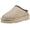 Camel, variant on Martis Slipper, Slip on Slippers for Women, Sheepskin Wool Blend Lining, Suede Upper, Rubber Outsole