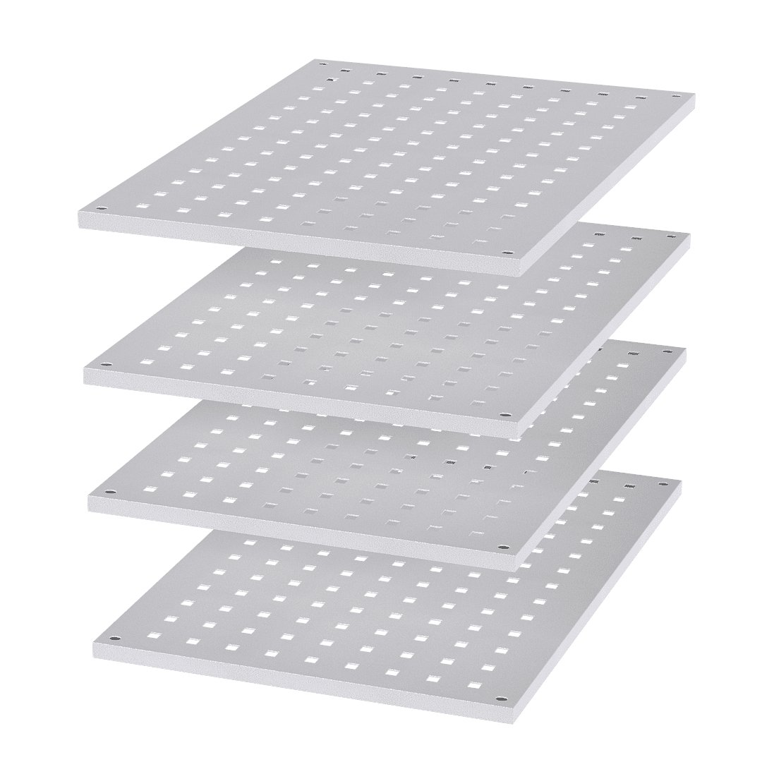 SUPEER Wall Control Pegboard Rack, 4 Pack Metal Pegboard, Wall Control