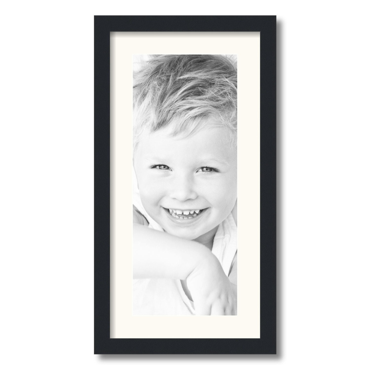 Arttoframes 12x24 Matted Picture Frame With 8x20 Single Mat Photo Opening Framed In 1 25 Satin Black And 2 White Mat Fwm 3926 12x24 Walmart Com Walmart Com