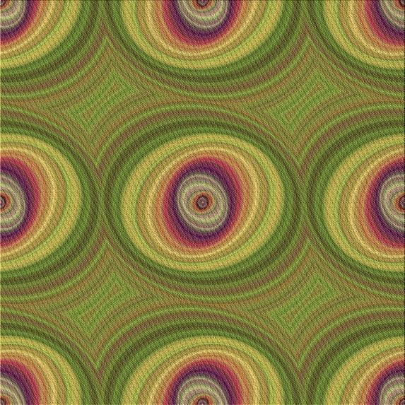 Ahgly Company Indoor Square Patterned Pistachio Green Area Rugs, 7' Square