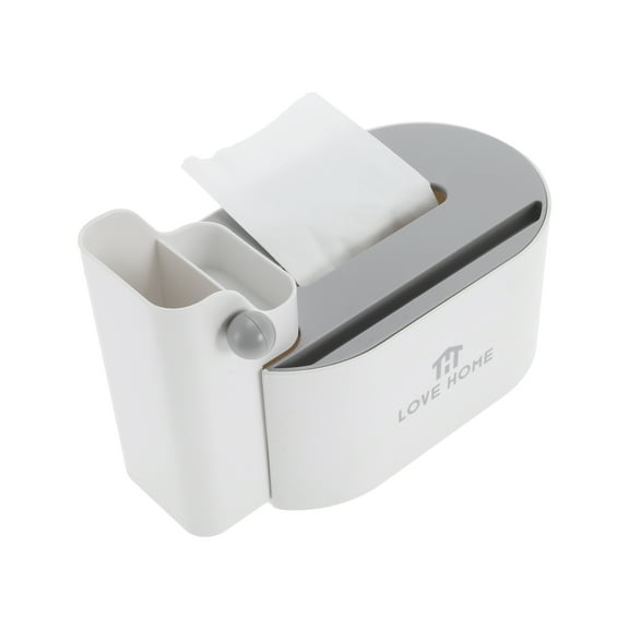 Unique Bargains 1 Pc Versatile Tissue Box Cover for Bedroom Table Plastic White