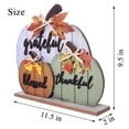 thumbnail image 2 of Decoraciones de otoño para el hogar Bendiciones y agradecimientos Decoración de otoño Letreros de madera con forma de calabaza para la mesa del hogar Acción de gracias Sala de estar de granja Cosecha, 2 of 5