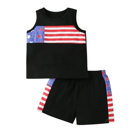 

Toddler Kids Baby Girls Boys 4th Of July Summer Sleeveless Independence Day Vest T Shirt Tops Stripes Shorts Outfits Set Toddler Boys Size 8 Clothes