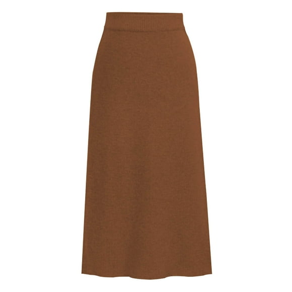 Women's Winter Wool Skirt Mid Length Woolen Skirt Thick Mini Swimsuit with Checke Tight Linen Denim Floral Mini Women's Suits for Work Hoop Skirts Brown M