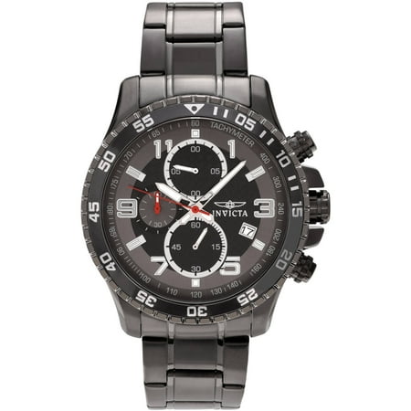 Invicta Mens 'Speciality' 14879 Gunmetal-Tone Chronograph Bracelet Watch