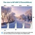thumbnail image 3 of Peel and Stick Wallpaper Winter wonderland Modern Art Wall Mural Decor Self Adhesive and Removable 69in x 98in, 3 of 8