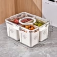 thumbnail image 2 of Bandeja de Frutas para Picnic Grande, Refrigerador, Almacenamiento de Alimentos, Caja Transparente para Refrigerios en la Cocina, 3 Rejillas, 2 of 5