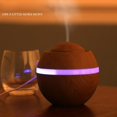 thumbnail image 2 of 500ML Mini Humidificateur Diffuseur À Ultrasons Grain De Bois Huiles D'aromathérapie Humidificateur Lampe De Parfum LED avec 7 Couleurs SPA Gratuit pour Bureau De Chambre De Yoga (A), 2 of 5