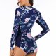 thumbnail image 5 of Gibobby Trajes de Natación para Mujer Traje de baño de mujer Traje de baño de aguas termales Traje de buceo Traje de baño de manga larga con estampado de(Azul,XL), 5 of 5