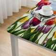 thumbnail image 4 of PIKWEEK Tulip Scape Aesthetic Home Daily Decorative Table Cover for Picnic Dining Kitchen Farmhouse white, 4 of 7