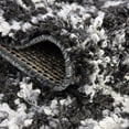 thumbnail image 5 of Rugs.com Athena Shag Collection Rug – 3' 3 Round Black And White Shag Rug Perfect For Kitchens, Dining Rooms, 5 of 9