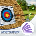 thumbnail image 4 of Arrows Vanes, 36 Pack 2.5 Inch Arrow Fletching Archery Arrow Feather Shield Fletch for DIY Target Shooting, White Purple, 4 of 5