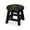 Espresso, variant on Carved with Floral Motif | Applicable as Child's Seat or Step Stool | Enhances Room Aesthetics