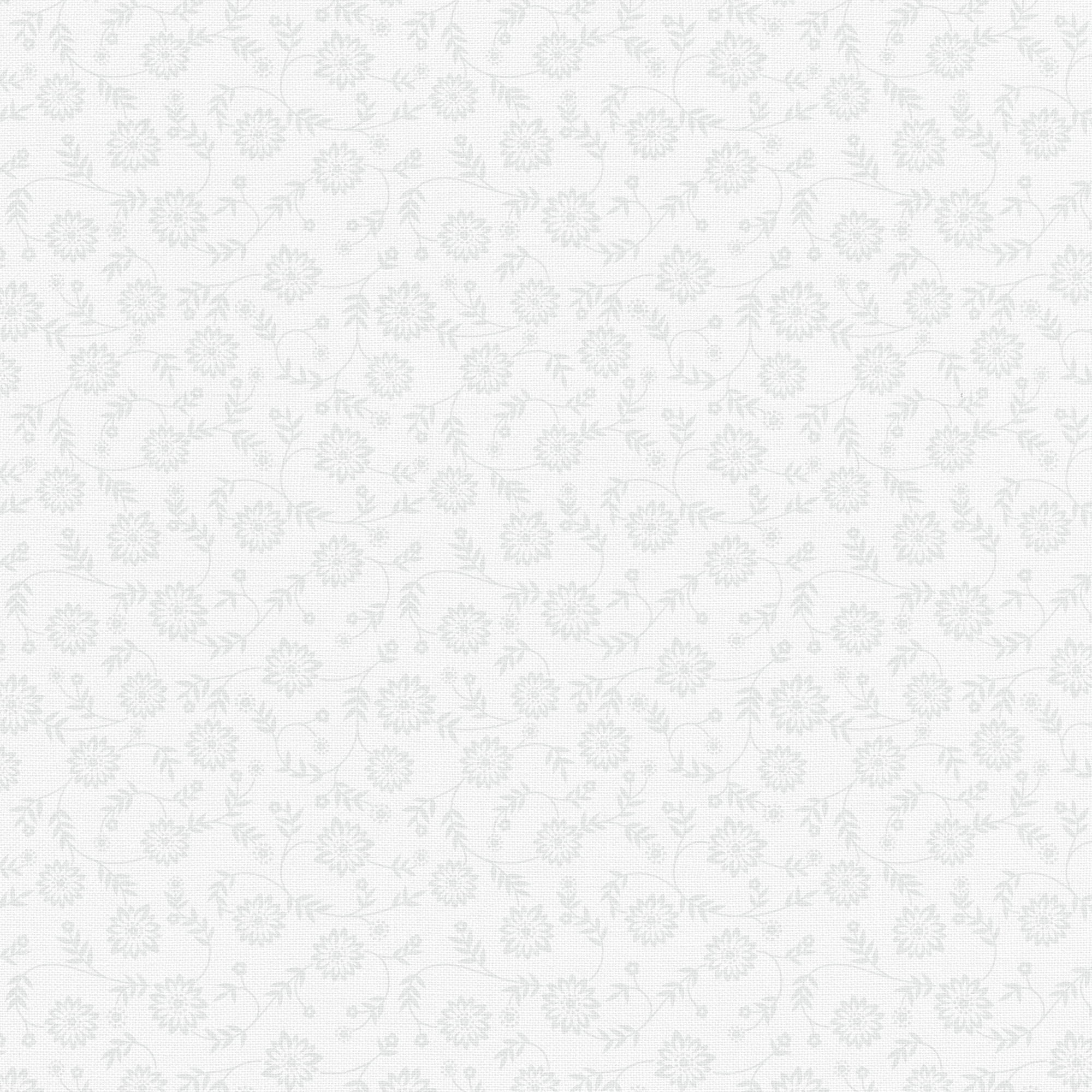 (2 pack) Waverly Inspirations 1 Yard 100% Cotton Ellen's Floral, White, 44" Wide for Quilting & Sewing