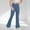 Blue, variant on Delliss Girl's Front Cross Flare Leggings Pants Stretchy Yoga High Waisted Sports Comfy Pants With Pockets 5-15 Years