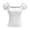 v#75White202, variant on Rggeeun Women Puff Sleeve Corset Square Neck Women Tops Lightweight Slim Fit Women Clothes Evening Party Versatile,Red,S