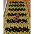 thumbnail image 2 of Sunflower Black Stair Treads for Wooden Steps Indoor Runner Rug Carpet, Watercolor Floral Vintage Farmhouse 7 Pieces Peel and Stick Staircase Step Treads Covers Washable Throw Door Mats, 30"x8", 2 of 6