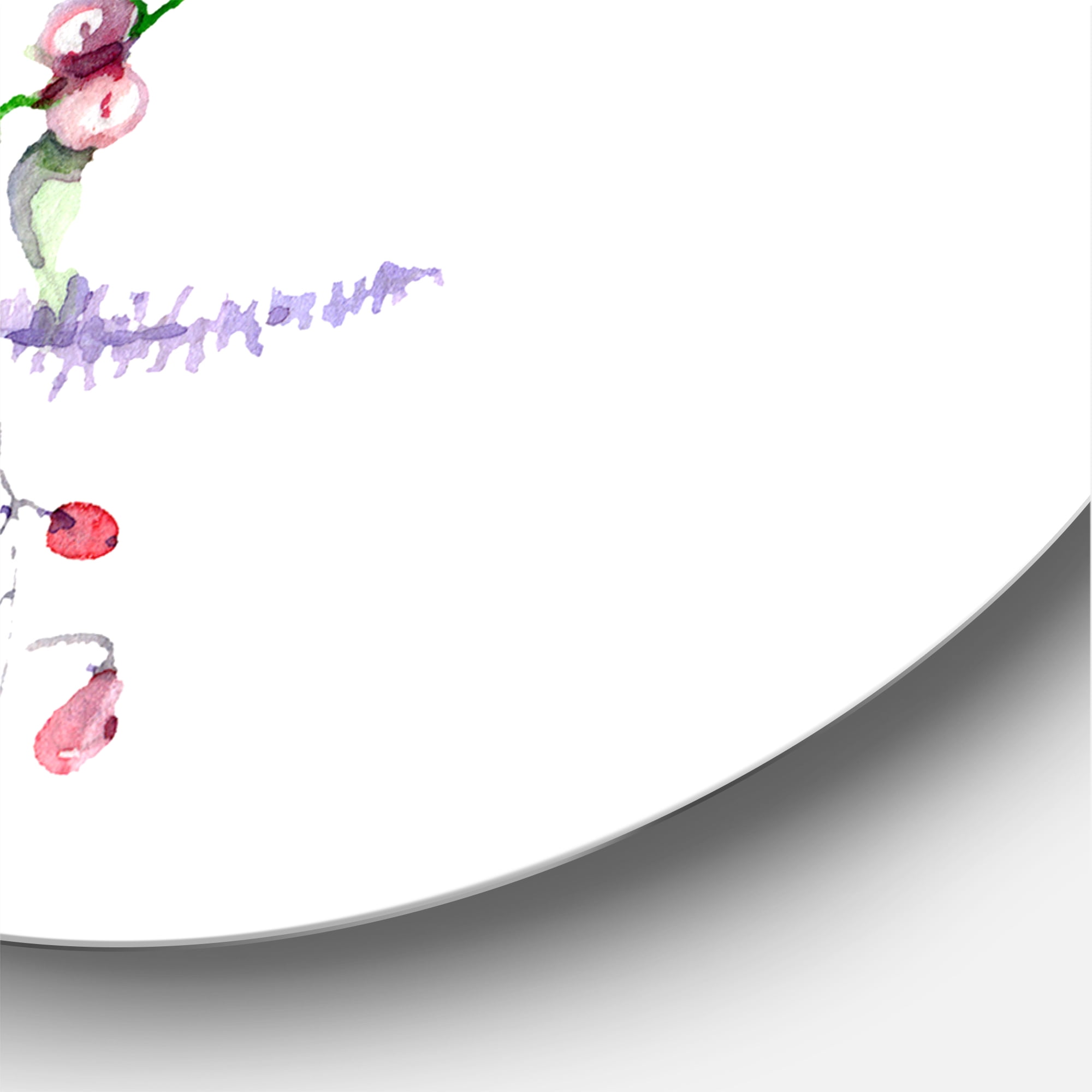 Designart 'Wildflowers and Vibrant Wild Spring Leaves XI' Modern Circle Metal Wall Art 29x29 - Disc of 29