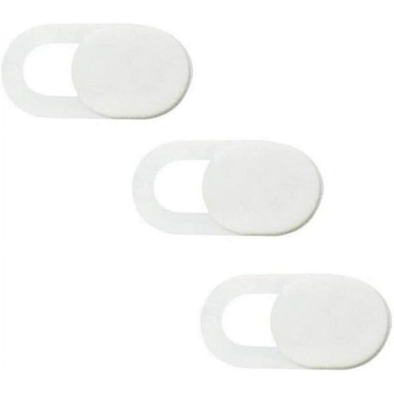 Pack Stickon Webcam Privacy Cover Slider Protector Hider for Laptop, Ipad, Tablet, Phone, Desktop, Iphone Ultra Thin Light (White) Security Web Camera Shutter