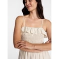 thumbnail image 4 of Time and Tru Women's Sleeveless Smocked Midi Dress, Sizes XS-XXXL, 4 of 5
