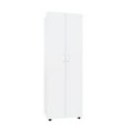 thumbnail image 6 of Depot E-Shop London Armoire, Two Shelves, Rod, Double Door Cabinet Armoire, White, 6 of 7