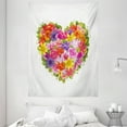 thumbnail image 1 of Valentines Day Decor Tapestry, Heart Frame with Shabby Chic Flowers Roses Leaves Romantic Theme Image, Wall Hanging for Bedroom Living Room Dorm Decor, 60W X 80L Inches, Multicolor, by Ambesonne, 1 of 2