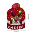 thumbnail image 5 of MANNYA LED Christmas Hat Light Up Knitted Colorful Light Elk Ugly Hat Unisex Beanie Cap, 5 of 9
