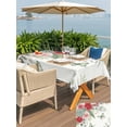 thumbnail image 5 of Outdoor Tablecloth with Umbrella Hole for Patio/Picnic/Party/Camping, Spring Roses Waterproof Table Cloth Rectangle Table Cover Washable, Garden Botanical Leaves Butterflies (60"x 84"), 5 of 8