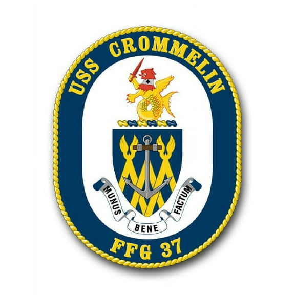 3.8 Inch Navy USS Crommelin FFG-37 Vinyl Transfer Decal