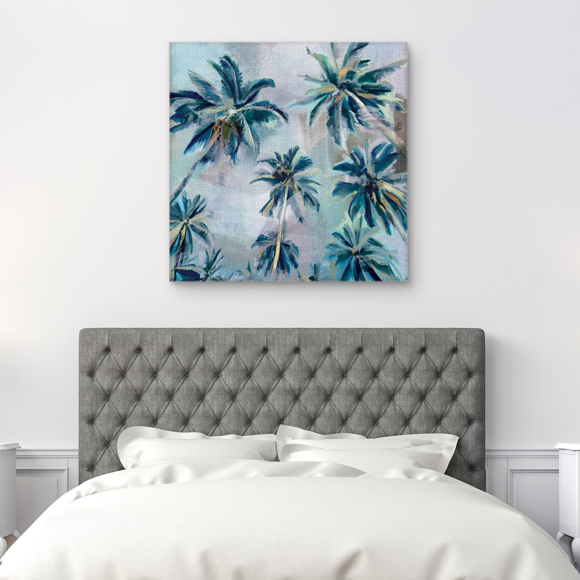 Fine Art Canvas Rise Above Skyward Palm Trees by Studio Arts Canvas Art Print