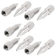thumbnail image 1 of Conector de acoplador de grasa hembra de rosca BSP 1/8 tono plateado 10 piezas, 1 of 1