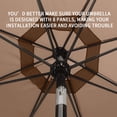 thumbnail image 4 of Sombrilla de jardín, impermeable, resistente al agua, para patio, de poliéster, para exteriores, parasol, toldo, color caqui Advancent  HA005508-05, 4 of 6
