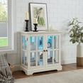 thumbnail image 5 of WGYPRIME 30.32" Display Cabinet with LED, Antique style Curio Cabinet with Adjustable Shelves and 2 Glass Lattice Doors, Elegant Bookcase and Storage Cabinet for Home Decor and Organization CHE, 5 of 17