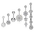 thumbnail image 1 of Juego de seis piezas de piercing para el ombligo en oro rosa Joyas para piercing en el ombligo, 1 of 4