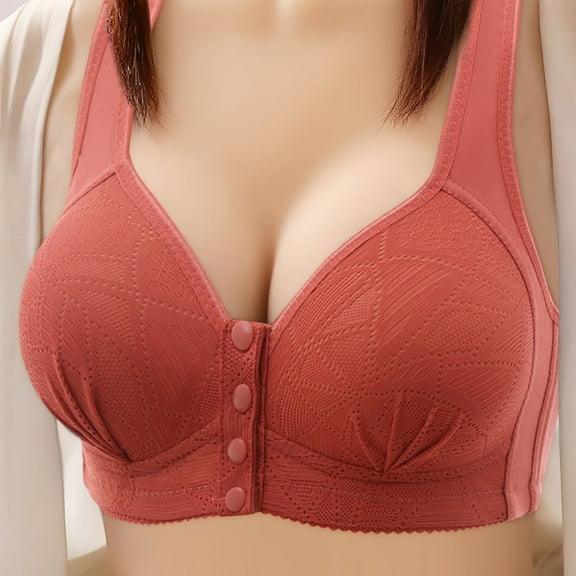 Fsqjgq Nursing Bras for Breastfeeding Padded Full Coverage Adjustable Straps Underwear Maternity Bras Front Closure Sports Bras for Women 44