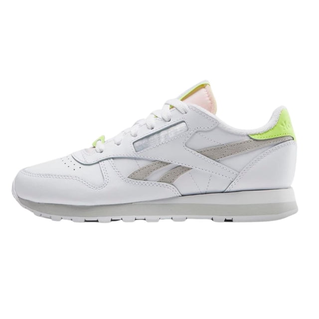 Tenis Reebok Classic Leather Neon Mujer blanco 23.5