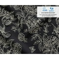 thumbnail image 2 of Soimoi Floral Pattern Decorative Fabric by 3 Yard - 56" W x 36" L - Water-Resistant Material for Cushions, Covers, and DIY Upholstery - Black, 2 of 7