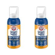 2 Pack - Simply Saline Adult Nasal Mist Extra Strength For Severe Congestion 4.6 oz Each