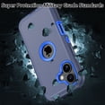 thumbnail image 4 of Misty for iPhone 17 Case with Belt Clip Holster Military Grade Heavy Duty Protection 3 in 1 Shockproof Armor Rugged Durable Detachable iPhone 17 6.3 inch 2025 Phone - Dark Blue+Blue, 4 of 5