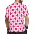 thumbnail image 4 of Geometric T-Shirt Man Argyle Print Street Style Gym T-Shirts Breathable Summer Trendy Coo, 4 of 5