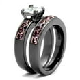 thumbnail image 4 of IP Light Black (IP Gun) Stainless Steel Ring with AAA Grade CZ in Clear for Women Clear Stone Color Style TK61206LJ Size 7, 4 of 5