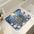 thumbnail image 7 of Ryvnso Sea Turtle Daisy Flower Dish Drying Mat for Kitchen Countertop 18x24 Large Dish Pad Drainer Rack Dish Sink Mats, 7 of 7